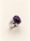 amethyst ring fashion jewellery chunky silver crystal healing stone spiritual 