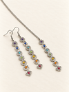 chakra necklace silver chain gemstones seven crystal healing energy earrings set fashion jewellery