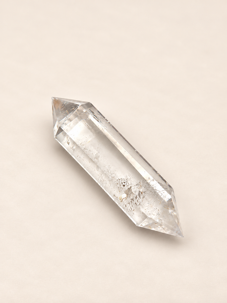 double pointed clear quartz crystal healing energy spiritual 