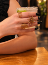 sun celestial ring gold fashion jewellery summer spiral crystal spiritual gold rings set