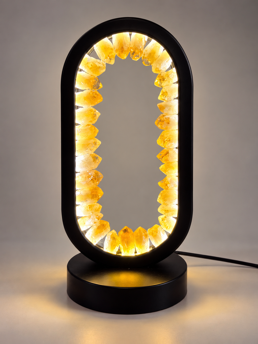 LED lamp USB connection crystal healing citrine home decor desk accessories 