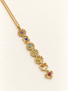 chakra necklace golden chain gemstones seven crystal healing energy fashion jewellery