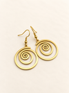 round spiral earrings gold stainless steel fashion jewellery spiritual earrings set 