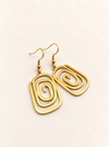 geometric spiral gold stainless steel fashion jewellery spiritual earrings set earrings 