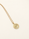 round spiral necklace with chain gold stainless steel fashion jewellery spiritual 