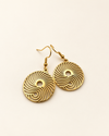 ocean sun swirl summer fashion jewellery gold earrings