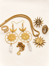 Golden sun summer choker necklace earrings ring fashion jewellery 