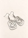 geometric spiral silver stainless steel fashion jewellery spiritual earrings set earrings 