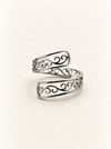 fashion jewellery silver scroll mystical ring
