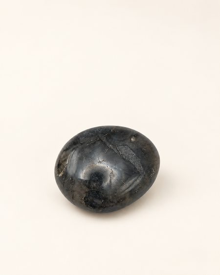 labradorite palm stone crystal healing green black iridescent 