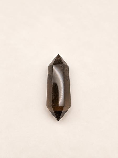 smoky quartz crystal healing spiritual gemstone rock double point energy 