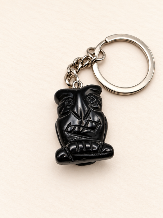 owl keychains crystal healing wise wisdom spiritual accessories assorted fashion jewellery obsidian 