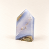 blue lace agate druzy tower pillar geode crystal healing spiritual energy 