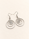 round spiral earrings silver  stainless steel fashion jewellery spiritual earrings set 