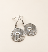 ocean sun swirl summer fashion jewellery silver earrings