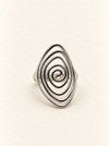 fashion spiral ring vortex spiritual silver adjustable 