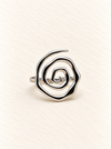 spiral ring silver fashion jewellery crystal spiritual 
