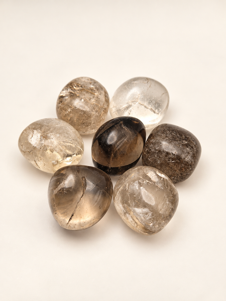 smoky quartz tumbled stone natural crystal healing spiritual 