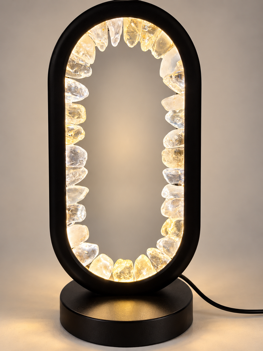 LED lamp USB connection crystal healing clear quartz home decor desk accessories 